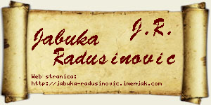 Jabuka Radusinović vizit kartica